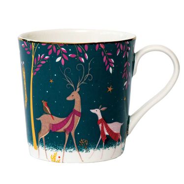 Sara Miller Woodland Tales Mug, Deer & Robin